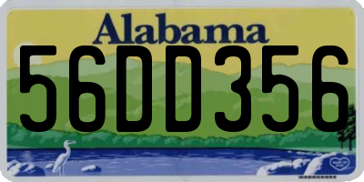 AL license plate 56DD356