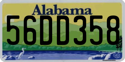 AL license plate 56DD358