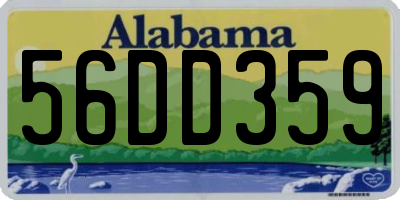AL license plate 56DD359