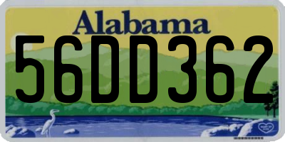 AL license plate 56DD362