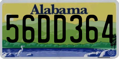 AL license plate 56DD364