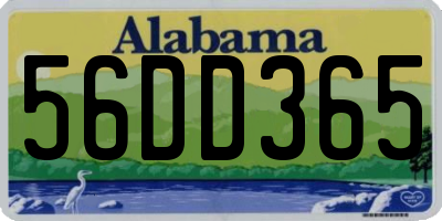 AL license plate 56DD365