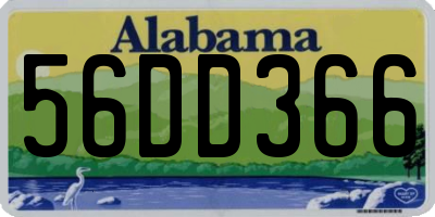 AL license plate 56DD366