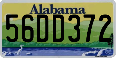 AL license plate 56DD372