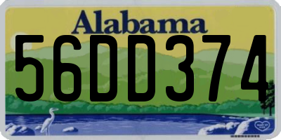 AL license plate 56DD374