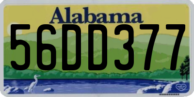 AL license plate 56DD377
