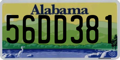 AL license plate 56DD381