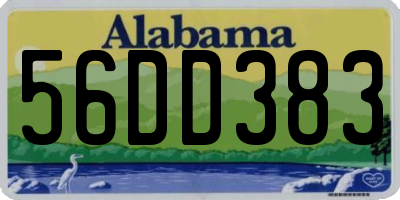 AL license plate 56DD383
