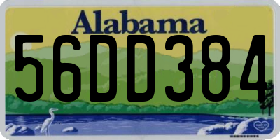AL license plate 56DD384