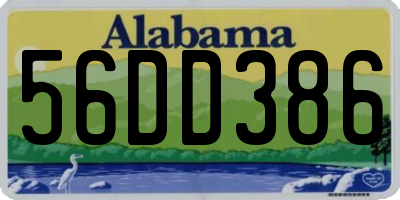 AL license plate 56DD386