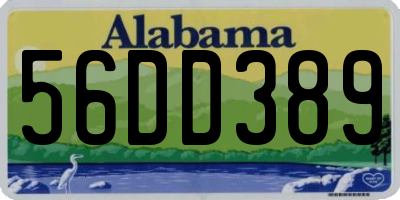 AL license plate 56DD389
