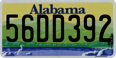 AL license plate 56DD392