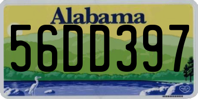 AL license plate 56DD397