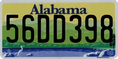 AL license plate 56DD398