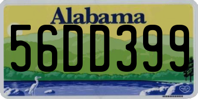 AL license plate 56DD399