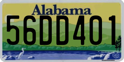 AL license plate 56DD401