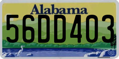 AL license plate 56DD403