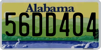 AL license plate 56DD404