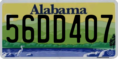 AL license plate 56DD407
