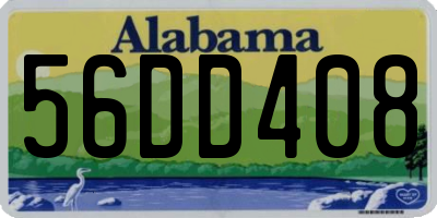 AL license plate 56DD408