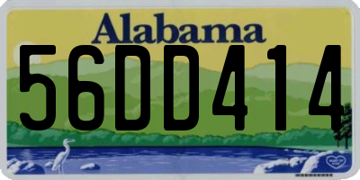 AL license plate 56DD414