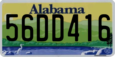 AL license plate 56DD416