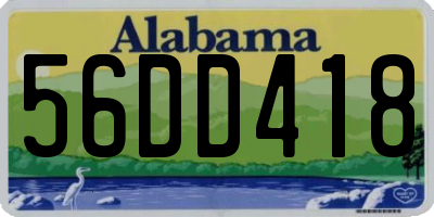 AL license plate 56DD418