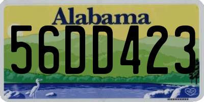 AL license plate 56DD423