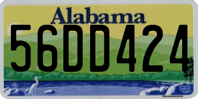 AL license plate 56DD424