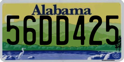 AL license plate 56DD425