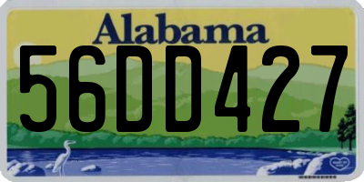 AL license plate 56DD427