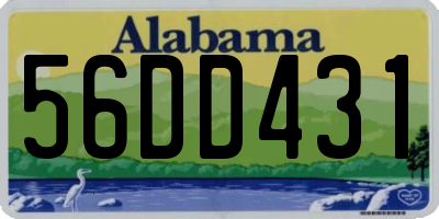 AL license plate 56DD431