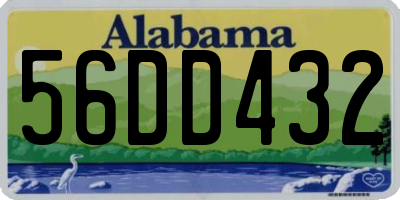 AL license plate 56DD432