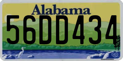 AL license plate 56DD434