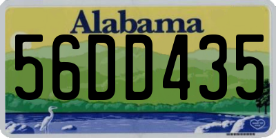 AL license plate 56DD435