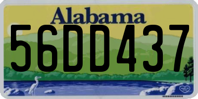 AL license plate 56DD437