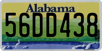 AL license plate 56DD438