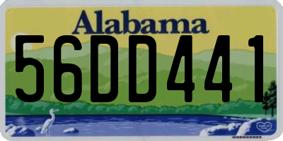 AL license plate 56DD441