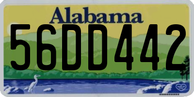 AL license plate 56DD442