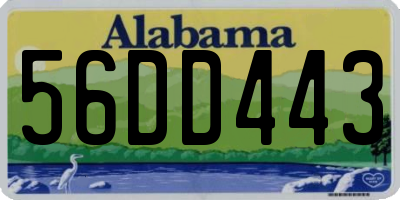 AL license plate 56DD443
