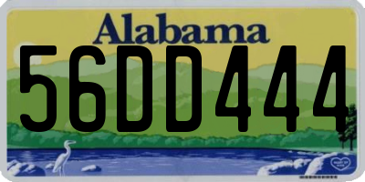 AL license plate 56DD444