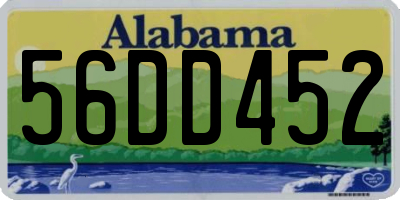 AL license plate 56DD452