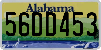 AL license plate 56DD453