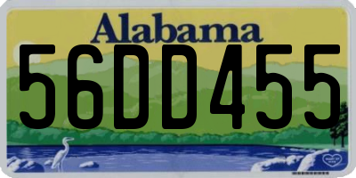 AL license plate 56DD455