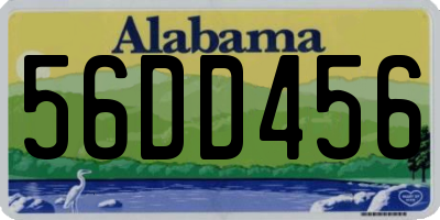 AL license plate 56DD456