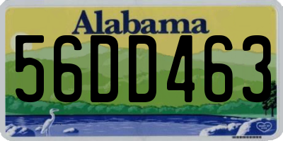 AL license plate 56DD463