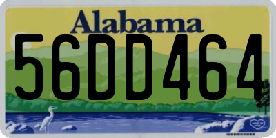 AL license plate 56DD464