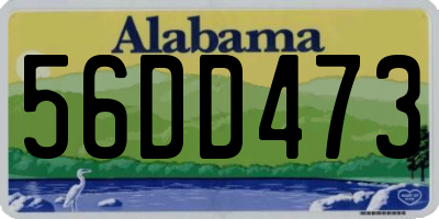 AL license plate 56DD473