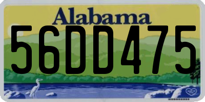 AL license plate 56DD475