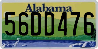 AL license plate 56DD476